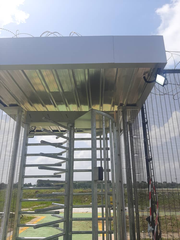 Field engineering team working on electrical installation