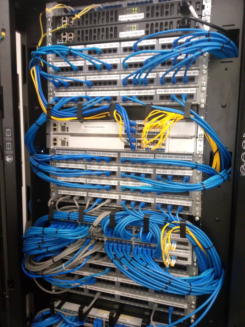 Structured cabling and network rack installation by Bovet Engineering Nigeria